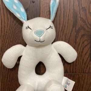 Dove Soap Rattle Bunny Rabbit Baby Stuffed Animal Plush Toy Crinkle Ears soft